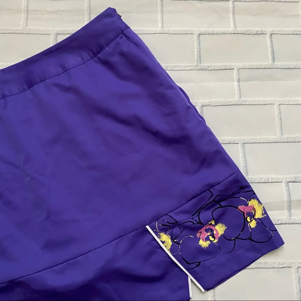 Adidas Climacool Purple Thigh Slit Floral Skort - Picture 2 of 5
